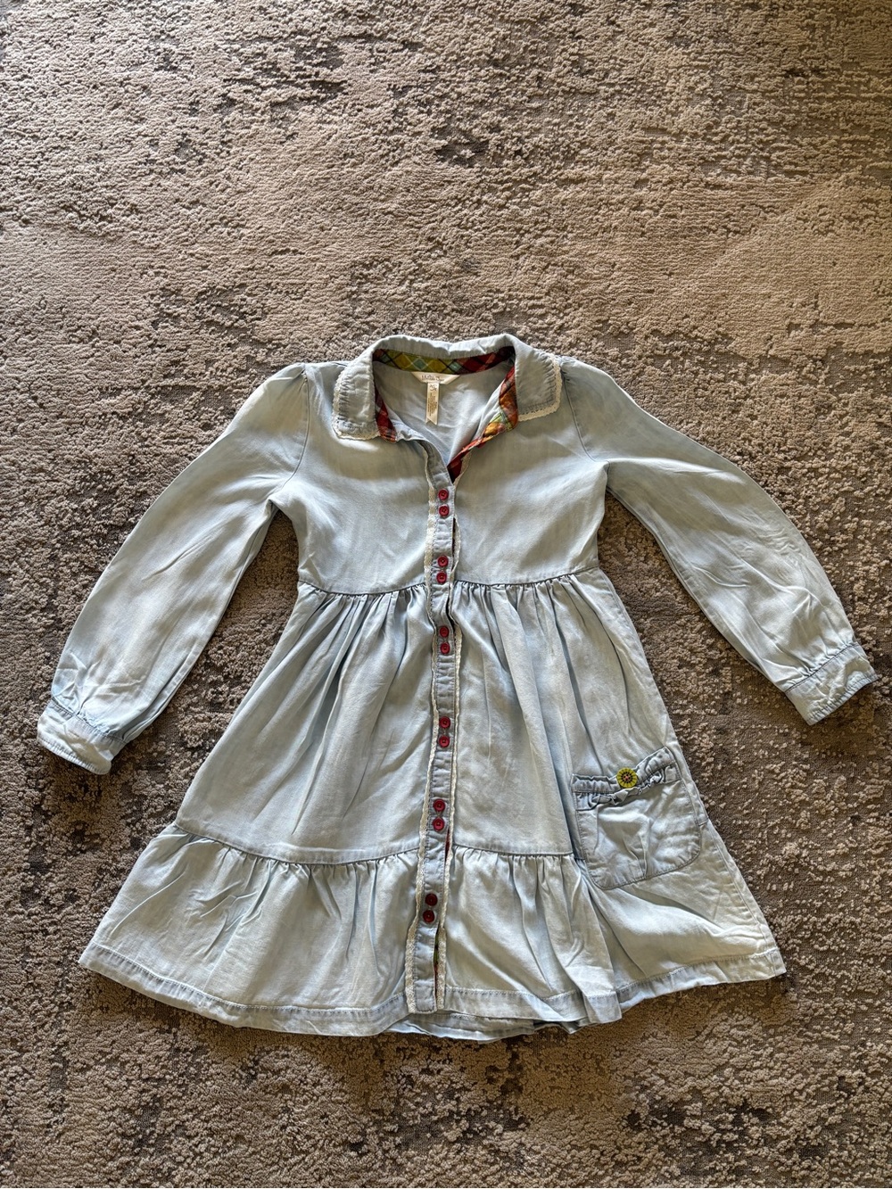 Matilda Jane Heart to Heart Walk the Line Girls’ Chambray Tiered Dress